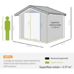 Casetta da Giardino in Lamiera per Utensili - immagine 2