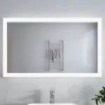 Specchio LED per Bagno SIRHONA, 100×60 cm, con Controllo Tattile e Funzione Antiappannamento, Impermeabile IP44, Stile Moderno Rettangolare - immagine 5