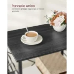 VASAGLE Scaffale da Cucina con Rotelle – Industriale, Ebano e Nero - immagine 3